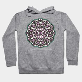 Circle Pattern Vector Art Green Magenta Pink White Hoodie